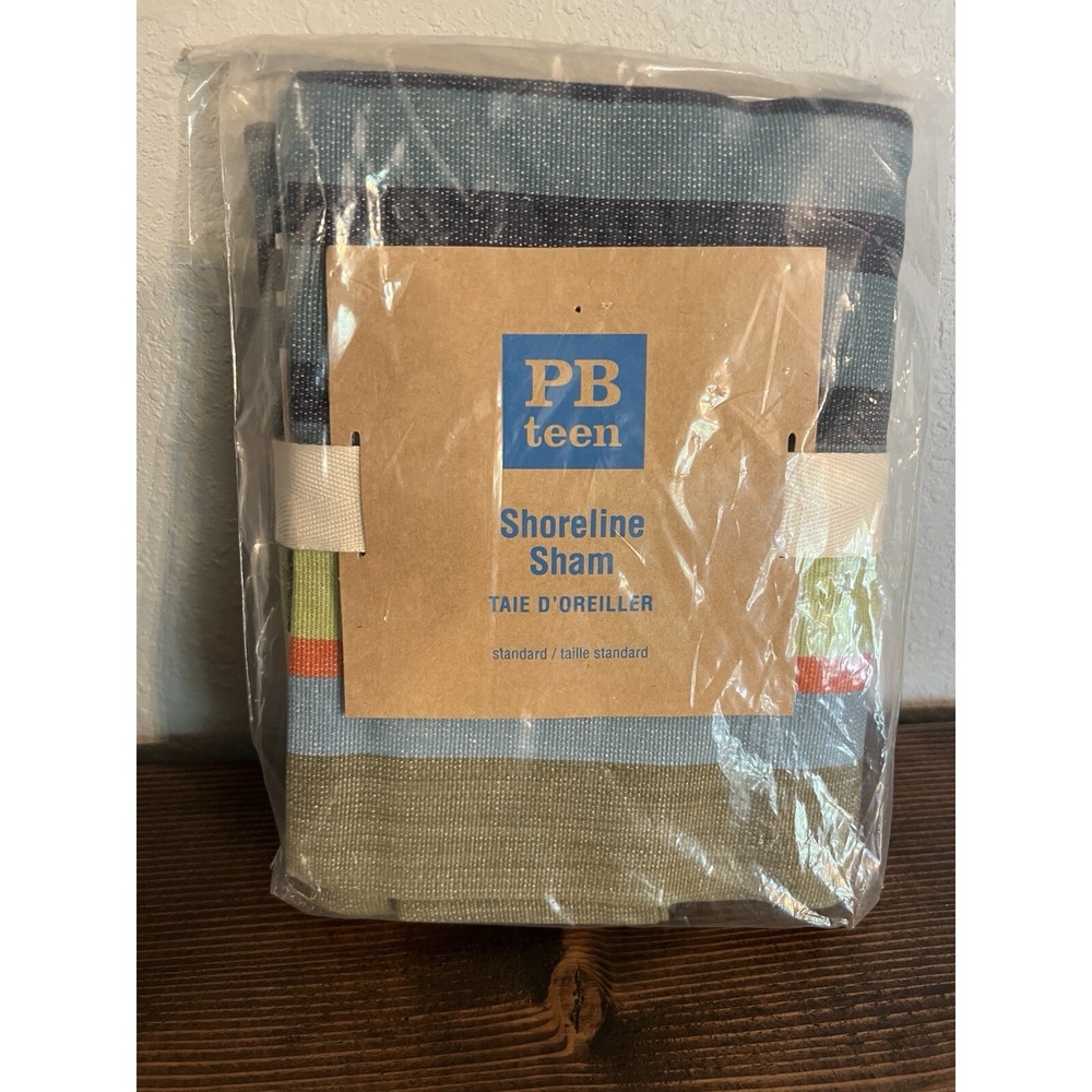 Pottery Barn Teen Shoreline Striped Standard  Sham New‎